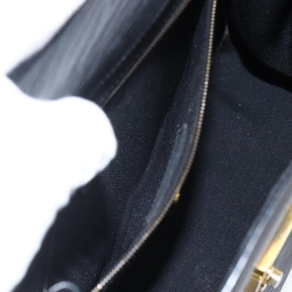 Fendi FENDI Hand Bag Leather Black Gold Authentic ka2601