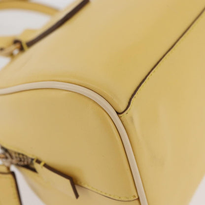 Prada PRADA Hand Bag Leather Yellow Gold Authentic mr2207
