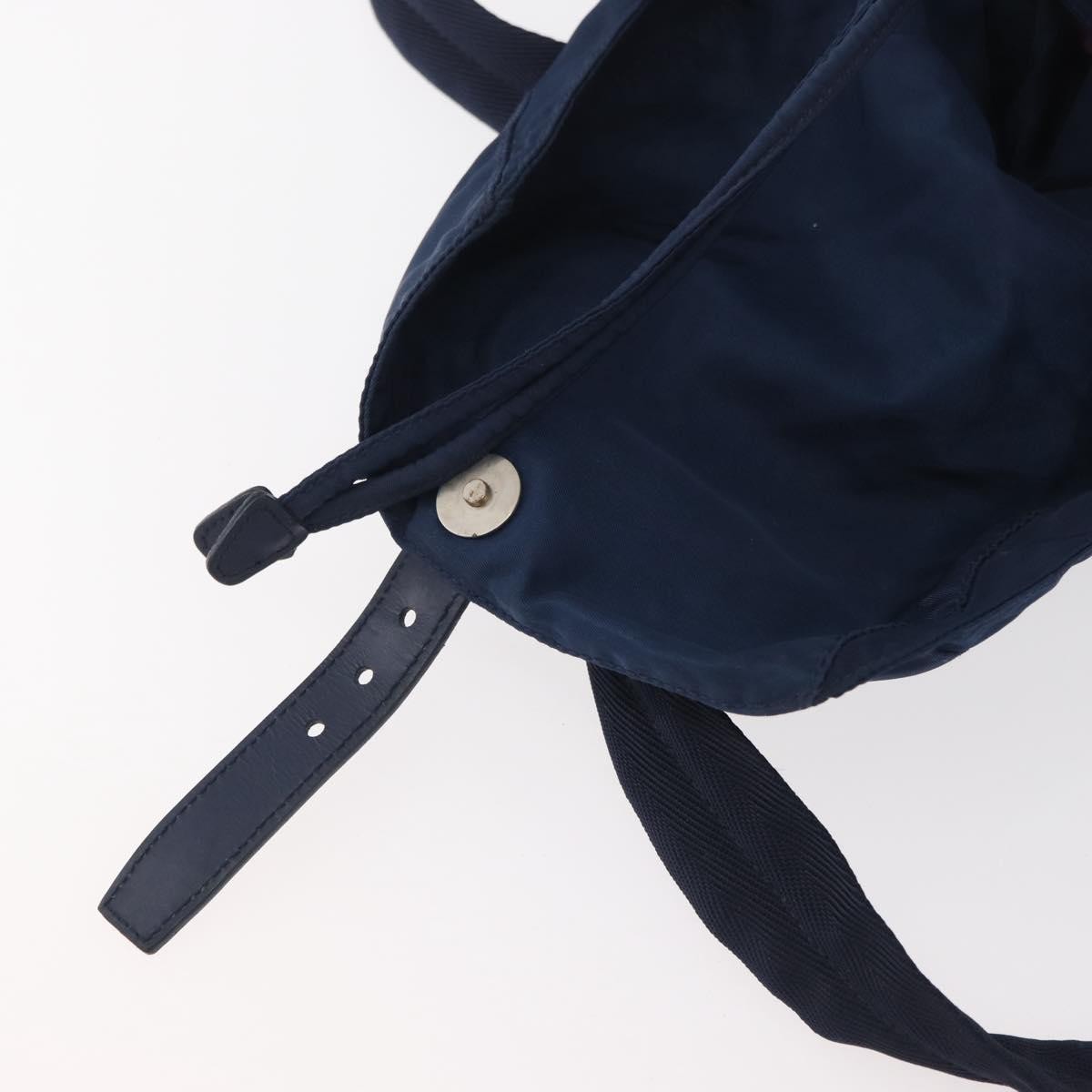 Prada PRADA Backpack Nylon Navy Silver Authentic 161363 Bag