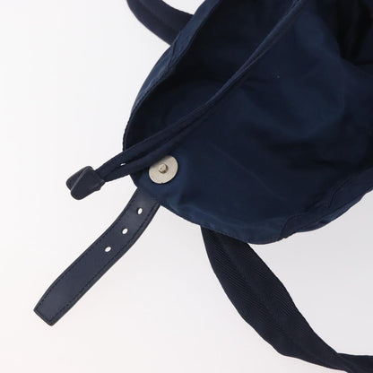 Prada PRADA Backpack Nylon Navy Silver Authentic 161363 Bag