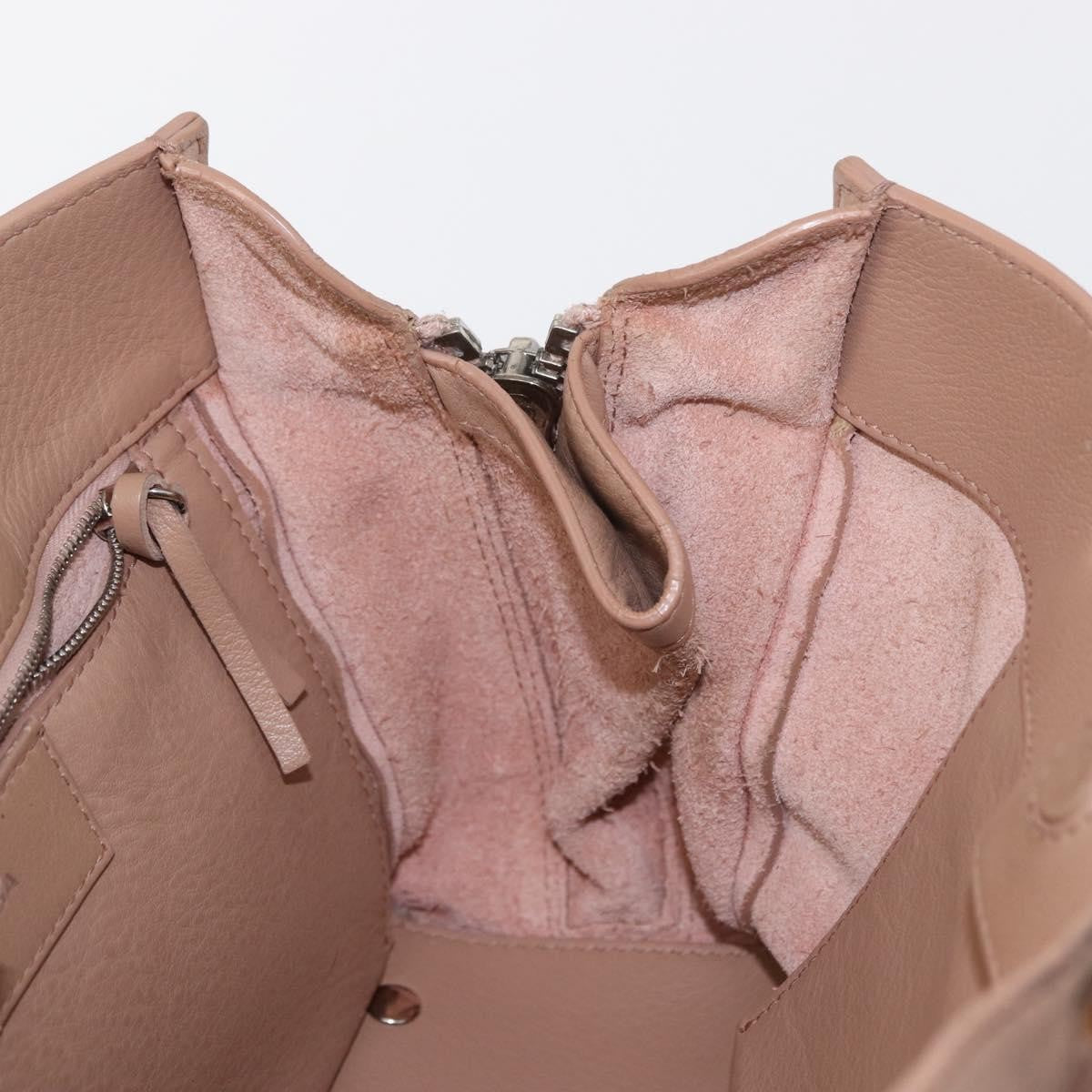Balenciaga BALENCIAGA The Paper A6 Hand Bag Leather 2way Beige Silver 370926 Authentic 149646