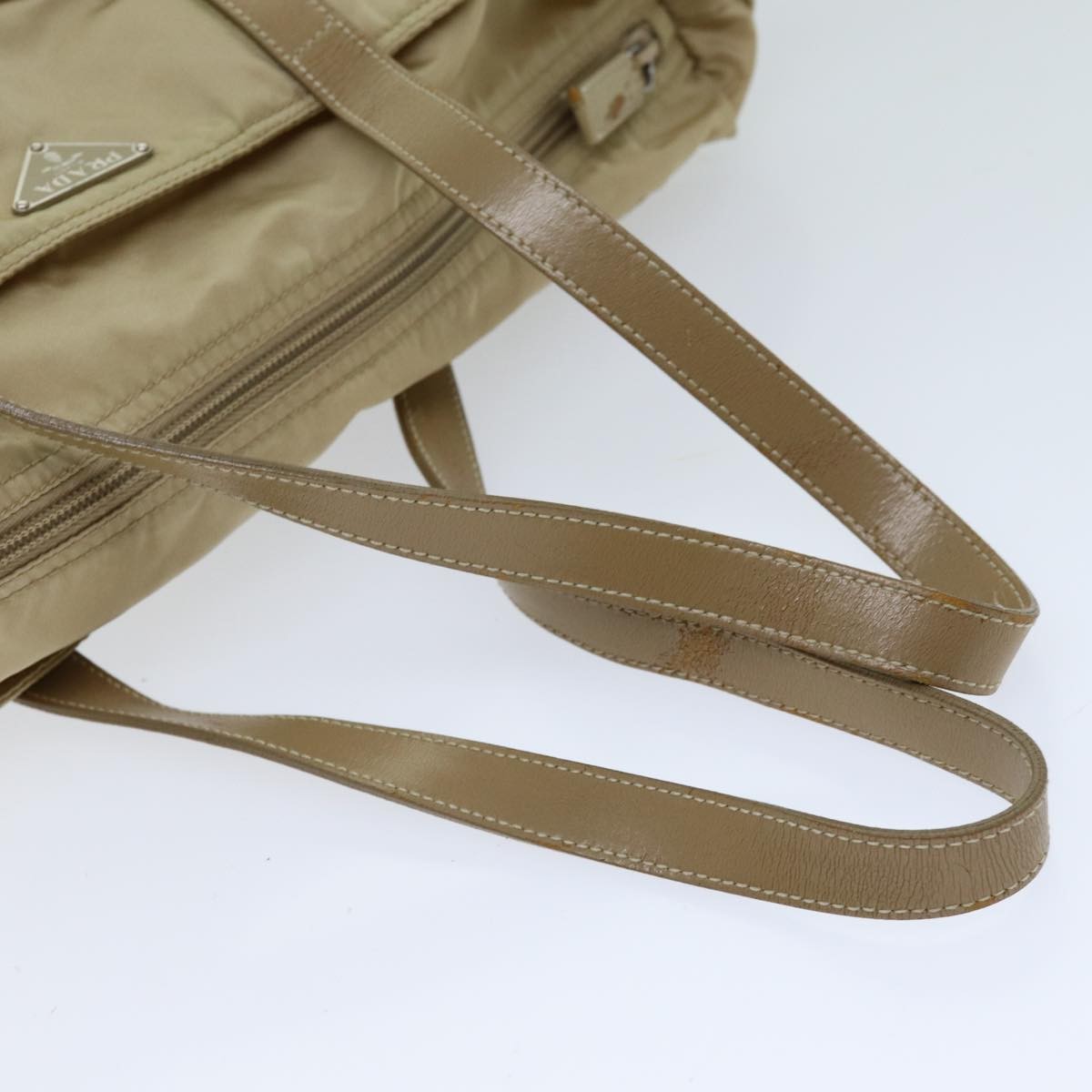 Prada PRADA Tote Bag Nylon Beige Authentic 75668