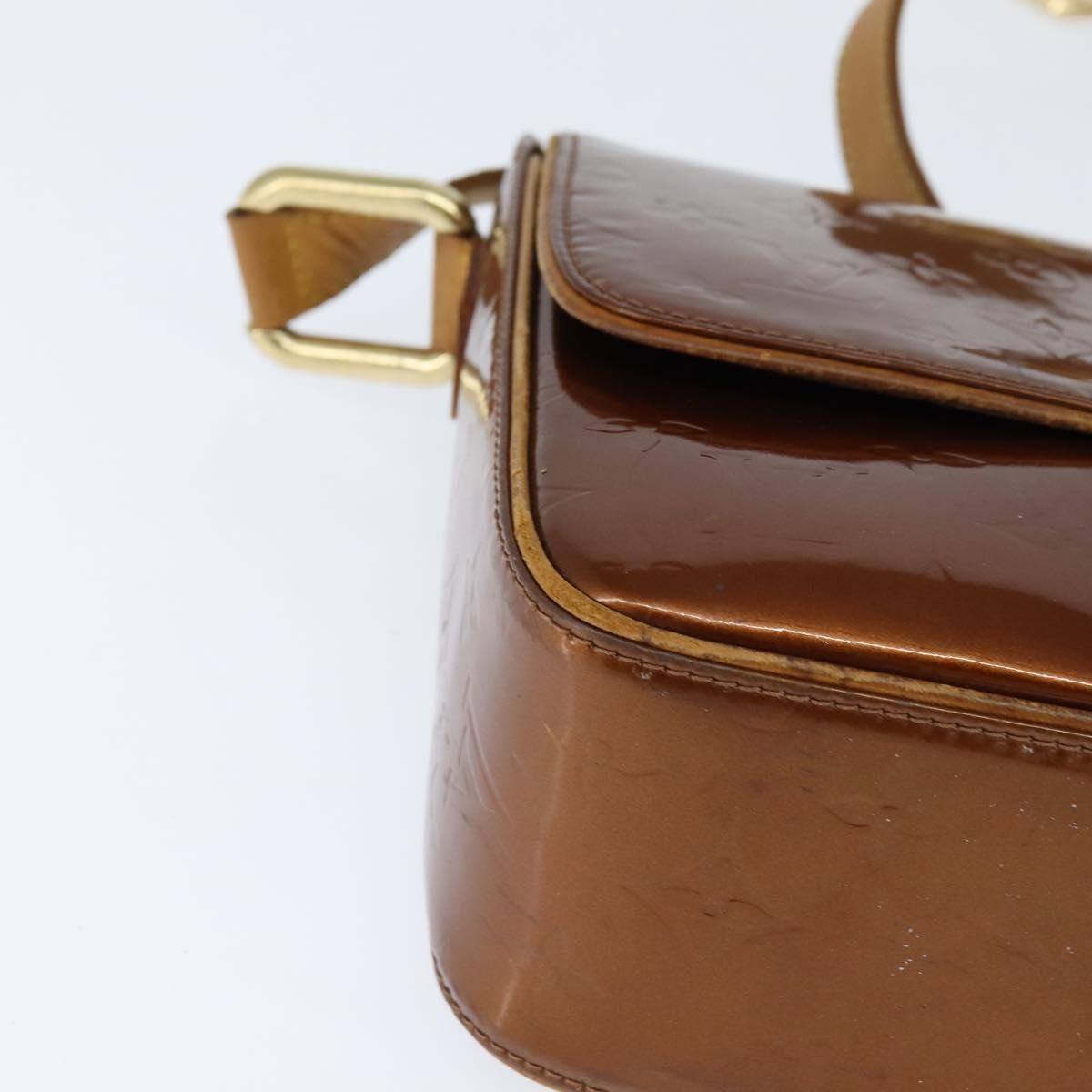 Louis Vuitton LOUIS VUITTON Monogram Vernis Christie GM Bag Bronze M91107 LV Authentic 147762