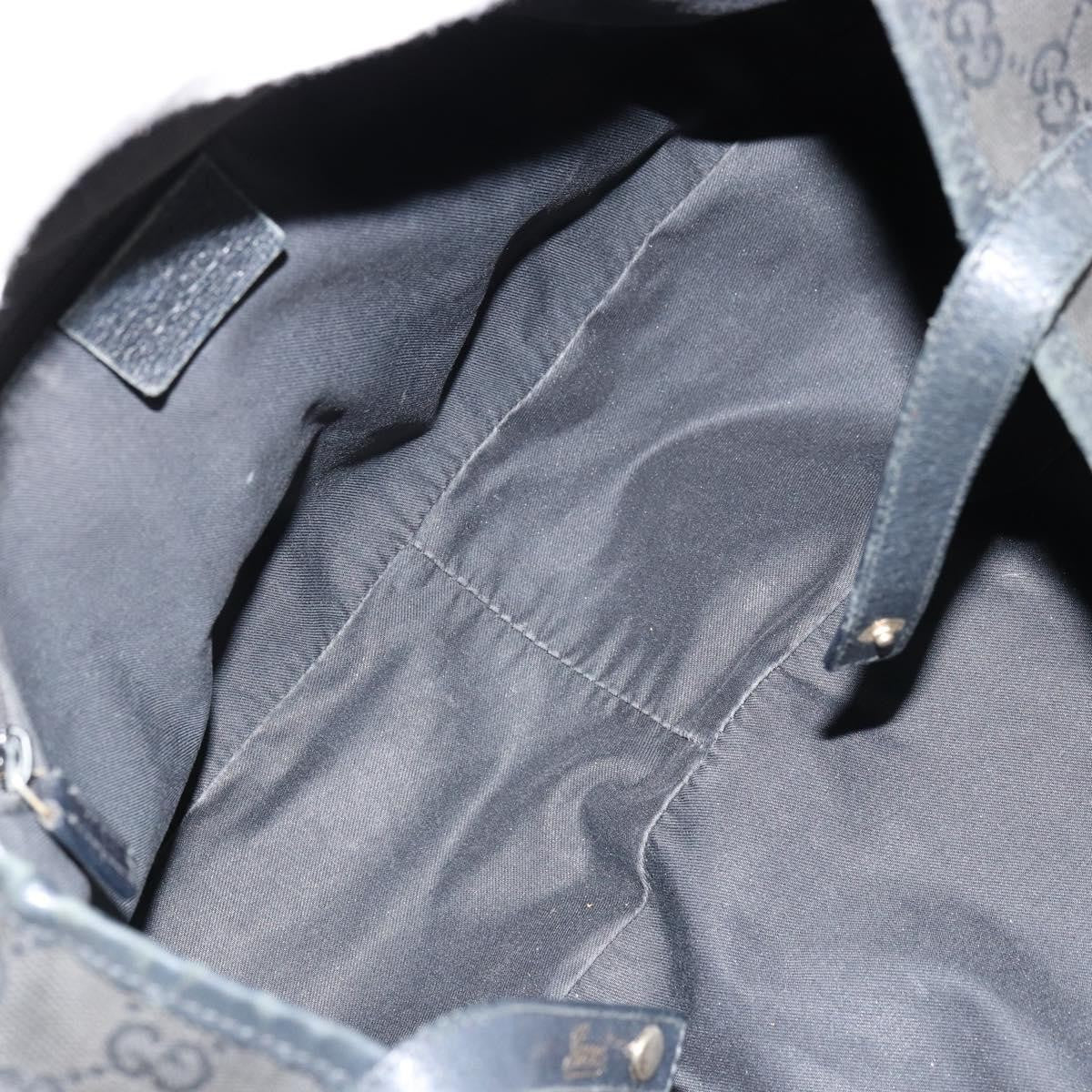 Gucci GUCCI GG Canvas Abbey Tote Bag Black Gold 130736 Authentic 179901