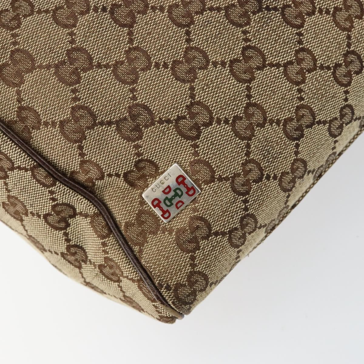 Gucci GUCCI GG Canvas Web Sherry Line Hand Bag Beige Red Green 145810 Authentic 155191