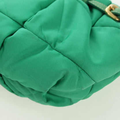 Prada PRADA Shoulder Bag Nylon Green Gold Authentic 156456