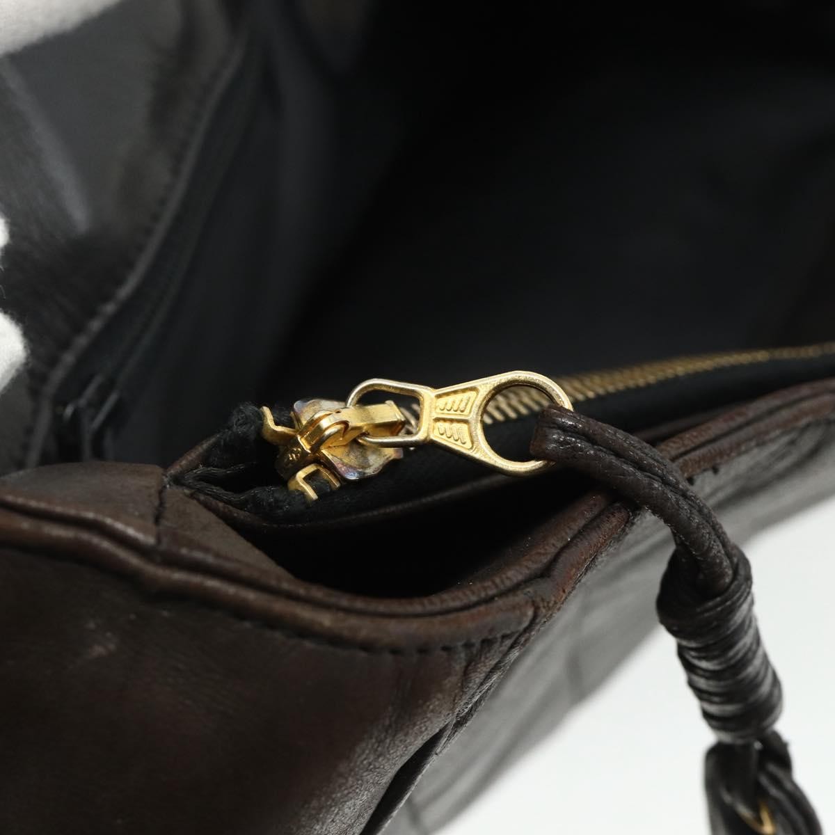 Chanel CHANEL Matelasse Tote Bag Leather Brown Gold CC Authentic bs28459
