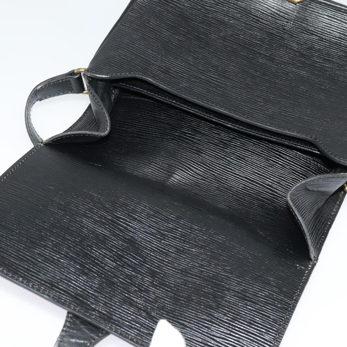 Louis Vuitton LOUIS VUITTON Epi Cartouchiere MM Shoulder Bag Black Noir M52242 LV Authentic BA4693