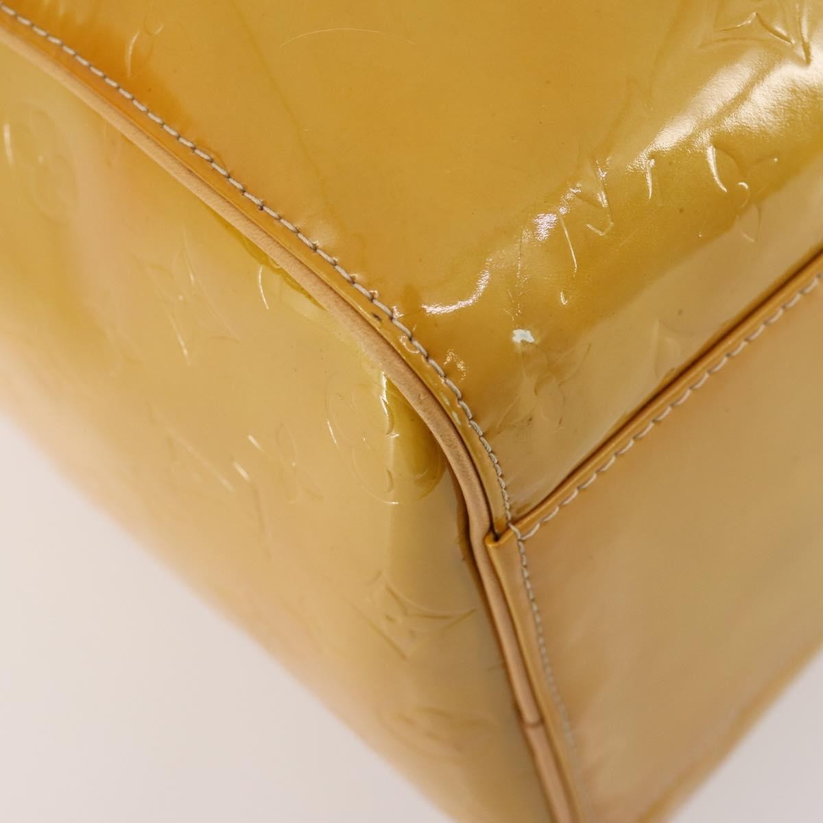 Louis Vuitton LOUIS VUITTON Monogram Vernis Mercer Boston Bag Beige M91000 LV Authentic ARZ413