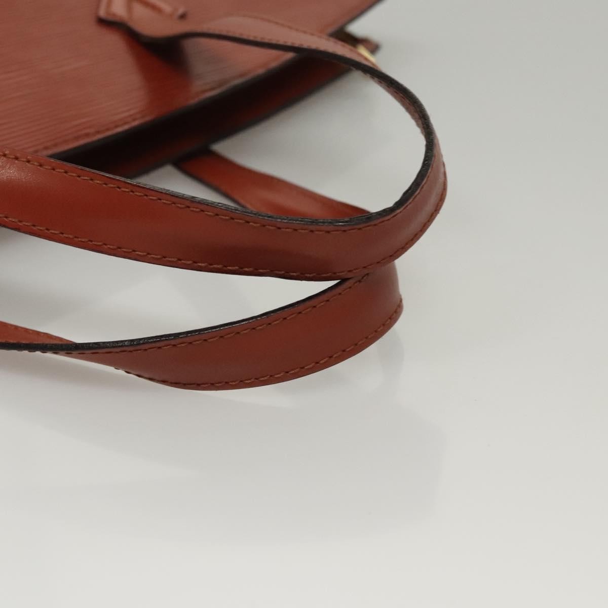 Louis Vuitton LOUIS VUITTON Epi Saint Jacques Hand Bag Brown M52263 LV Authentic BA1346