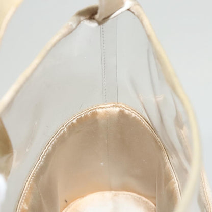 Prada PRADA Hand Bag Vinyl Clear Beige Authentic 118773