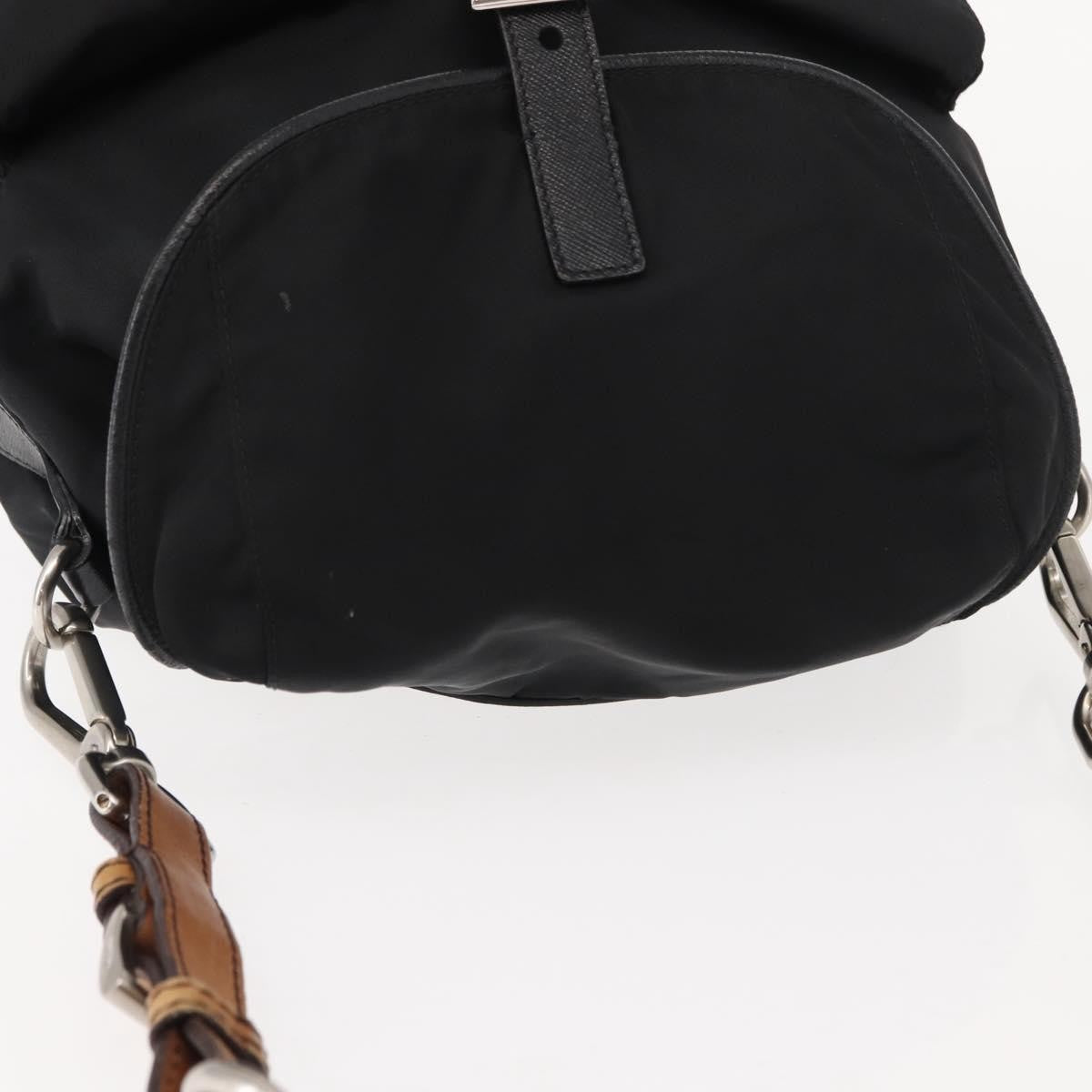 Prada PRADA Shoulder Bag Nylon Black Silver Authentic 147527