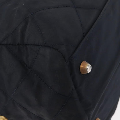 Prada PRADA Shoulder Bag Nylon Navy Gold Authentic 151665