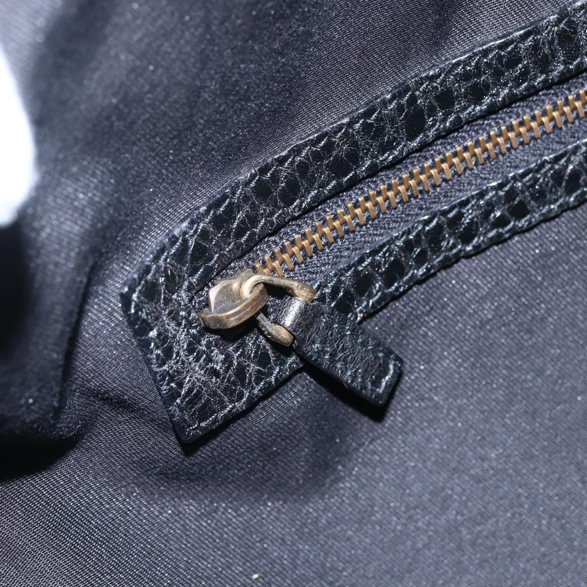 Gucci GUCCI Interlocking Shoulder Bag Leather Black Gold 223951 Authentic 152851