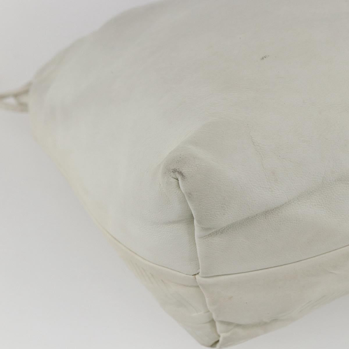 Loewe LOEWE Anagram Shoulder Bag Leather White Gold Authentic 162166
