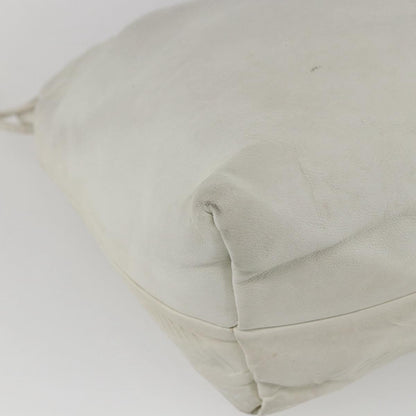 Loewe LOEWE Anagram Shoulder Bag Leather White Gold Authentic 162166