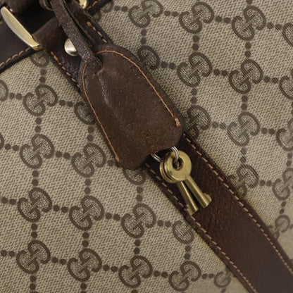 Gucci GUCCI GG Supreme Boston Bag PVC Beige Gold Authentic 175449