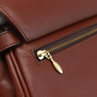 Valentino VALENTINO Hand Bag Leather 2way Brown Gold Authentic hk3311