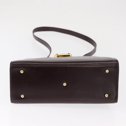 Gucci GUCCI Hand Bag Leather 2way Bordeaux Gold 000 2026 0258 Authentic ep12849