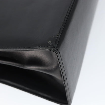 Salvatore Ferragamo Salvatore Ferragamo Gancini Hand Bag Leather Black Gold Authentic 149087