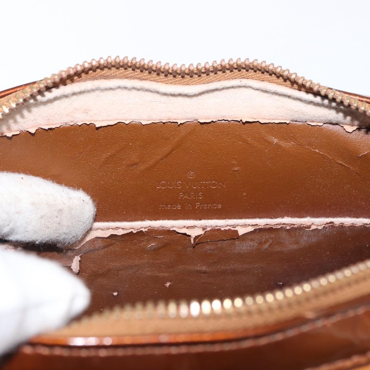 Louis Vuitton LOUIS VUITTON Monogram Vernis Christy MM Shoulder Bag Bronze M91109 Authentic 162684