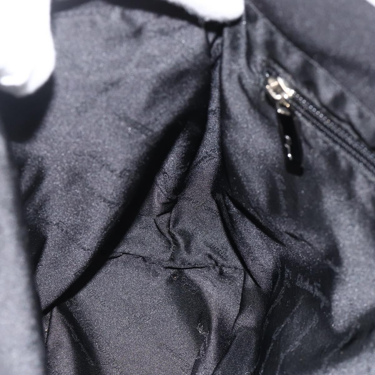 Salvatore Ferragamo Salvatore Ferragamo Tote Bag Nylon Black Silver Authentic ka3842