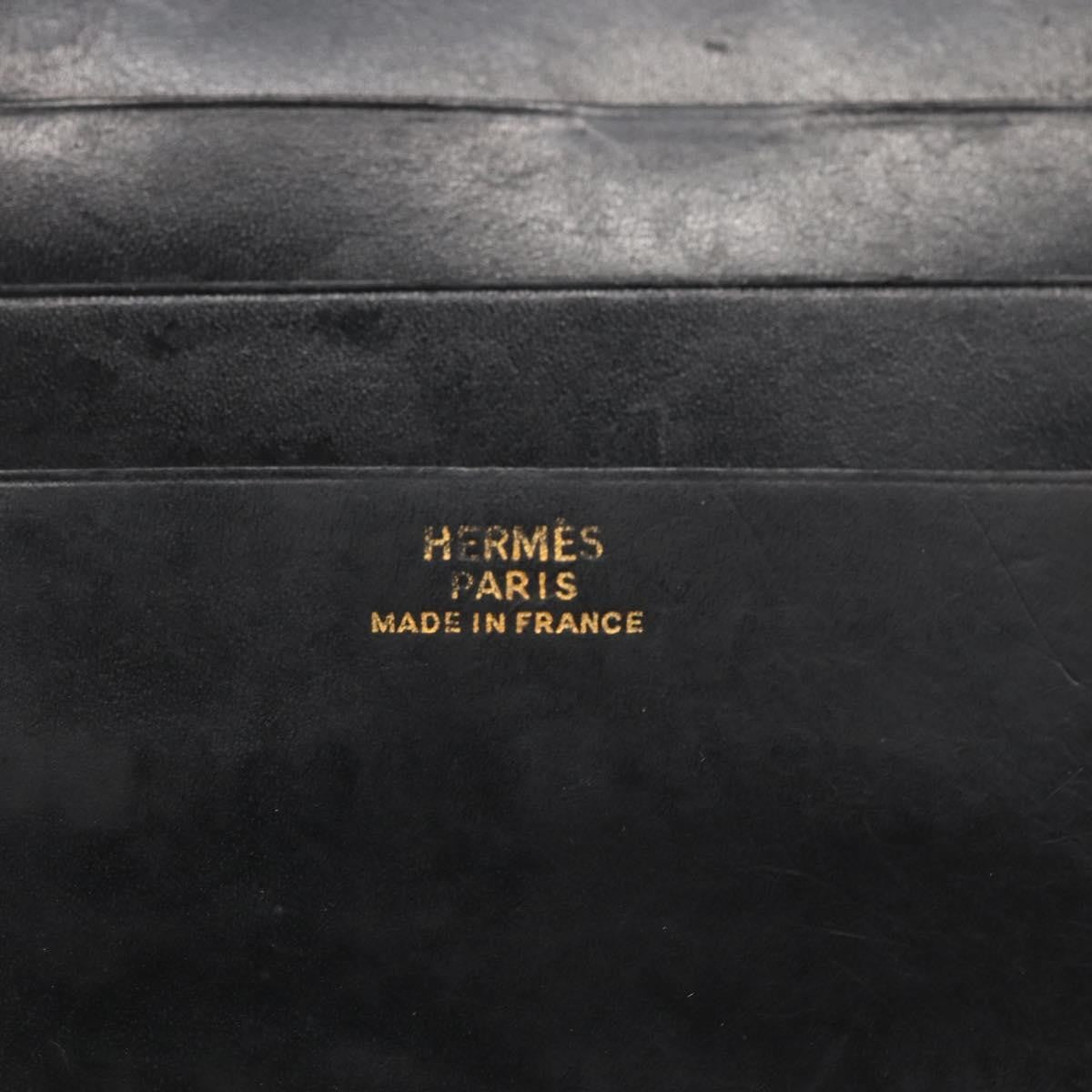 Hermès Hermès HERMES Saumur Diane Wallet Leather Black Authentic bs32957 Bag