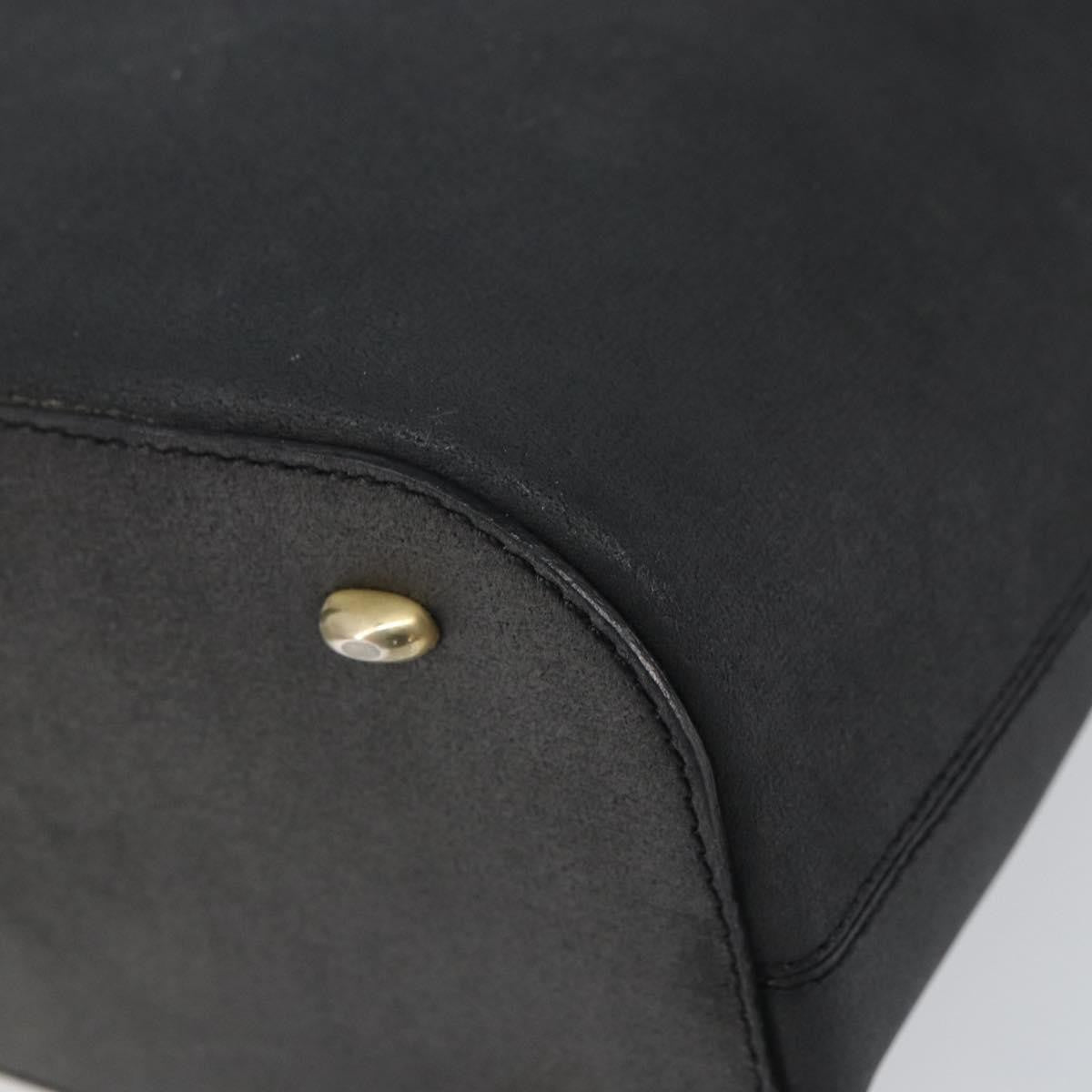Celine CELINE Hand Bag Leather Black Gold Authentic BA9124