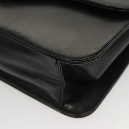 Dior Christian Dior Chain Shoulder Bag Leather Black Gold Authentic BA2045
