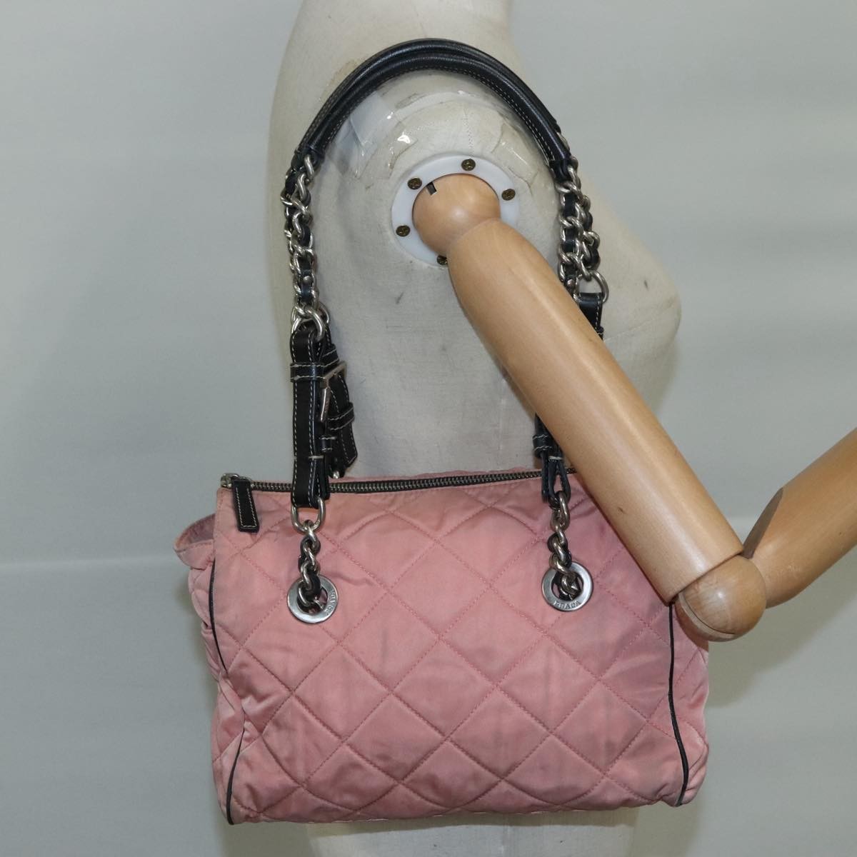 Prada PRADA Shoulder Bag Nylon Pink Authentic 107515