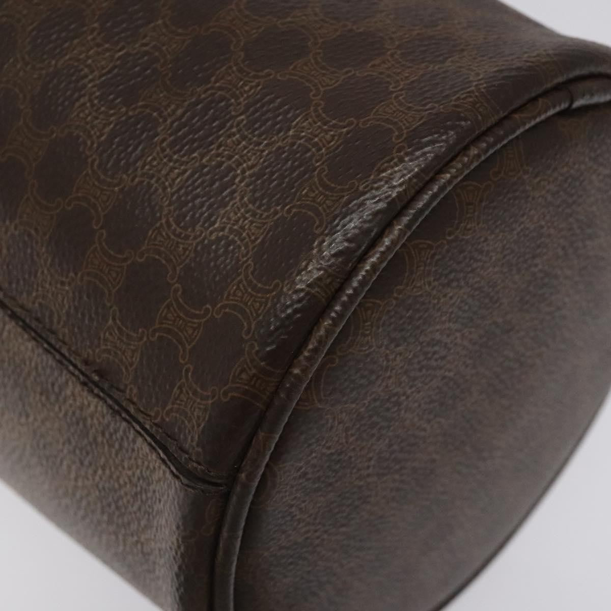 Celine CELINE Macadam Canvas Shoulder Bag PVC Leather Brown Authentic 113406
