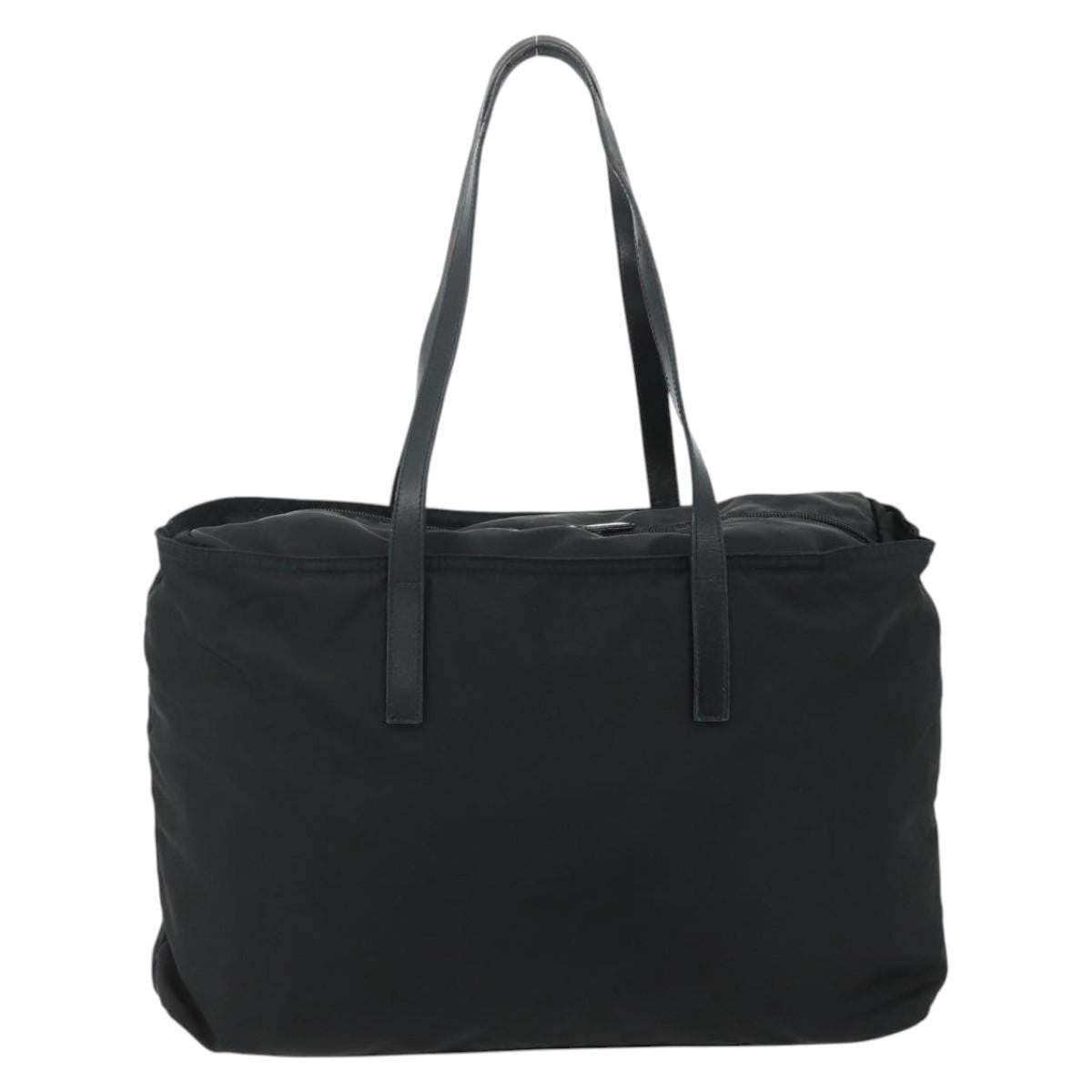 Prada PRADA Tote Bag Nylon Black Silver Authentic ep14252