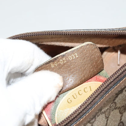 Gucci GUCCI GG Supreme Web Sherry Line Bag PVC Beige Gold 89 02 032 Authentic 128996