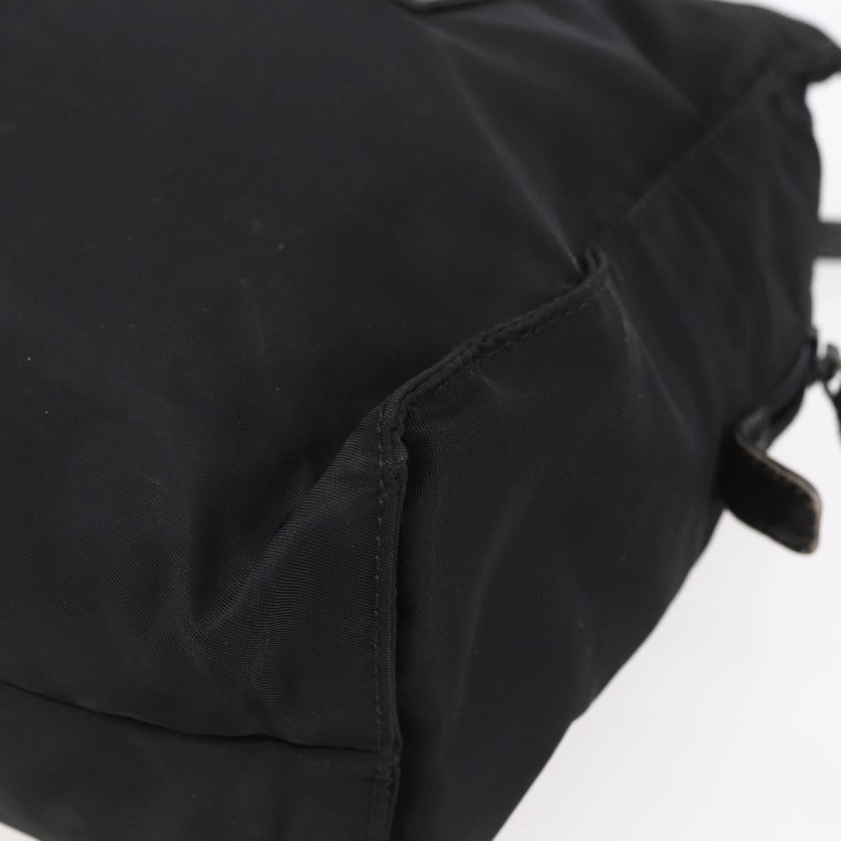 Prada PRADA Hand Bag Nylon Black Silver Authentic 154514