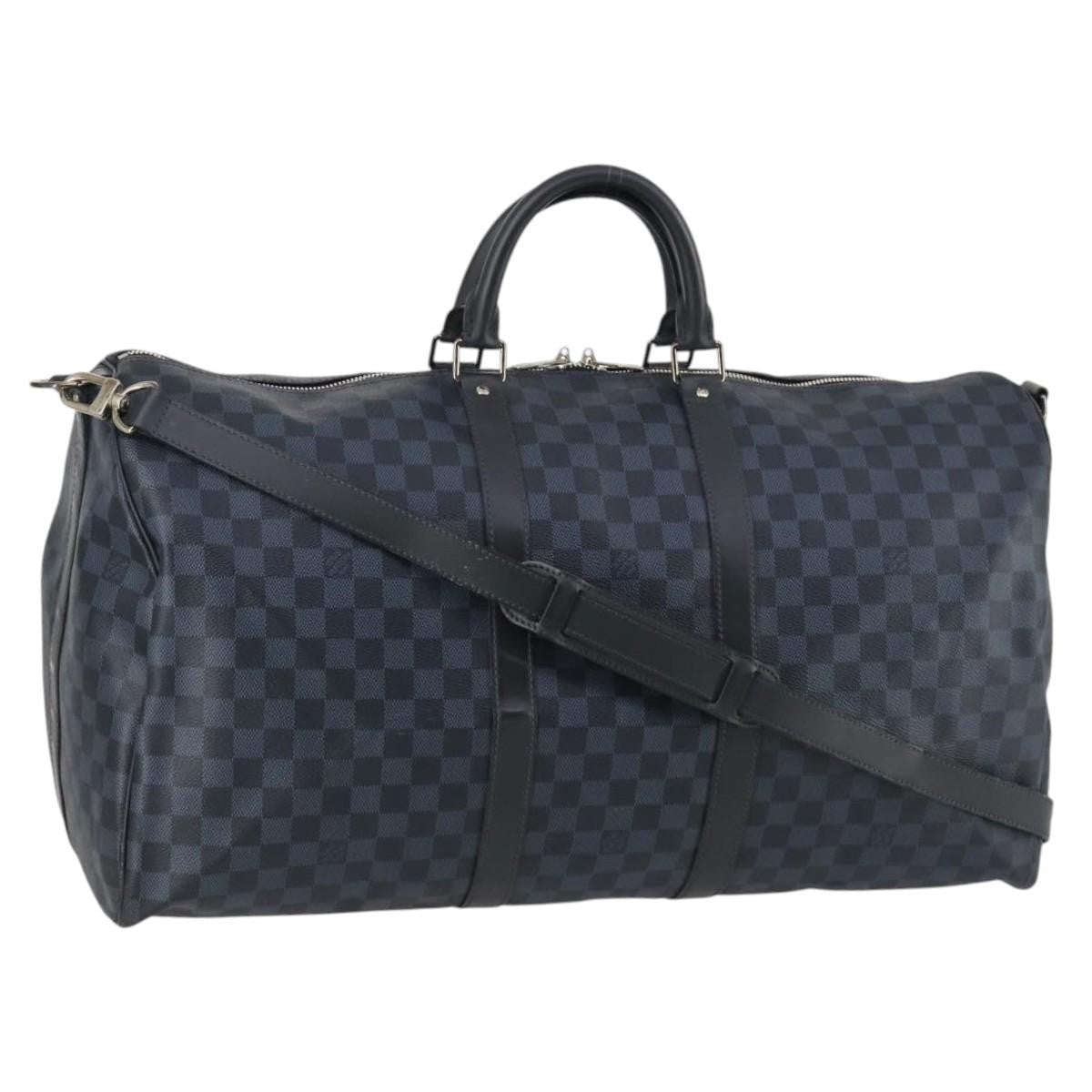 Louis Vuitton LOUIS VUITTON Damier Cobalt Keepall Bandouliere 55 Boston Bag N41356 Authentic 140505