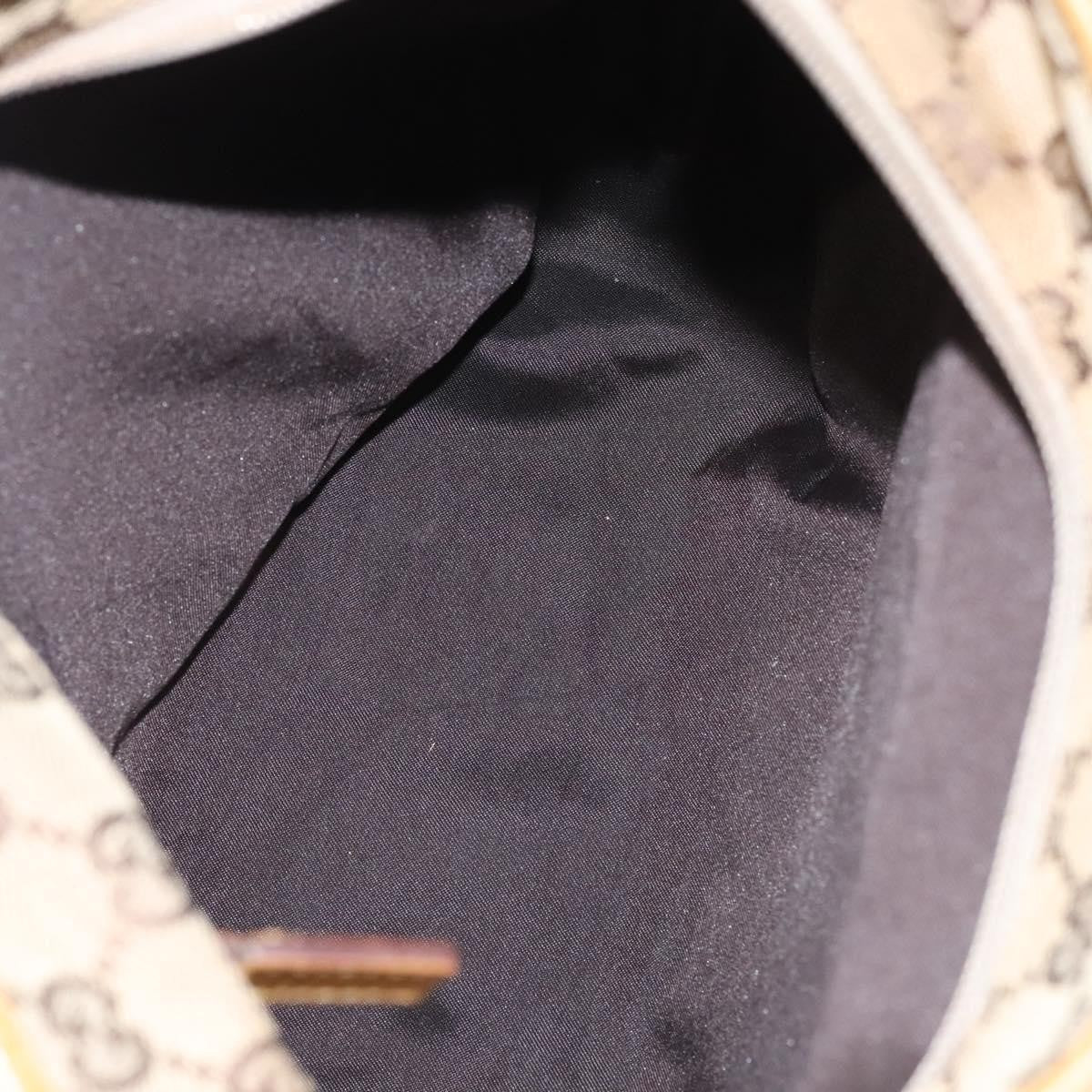 Gucci GUCCI GG Canvas Tote Bag Beige Silver 019 0402 Authentic th5862