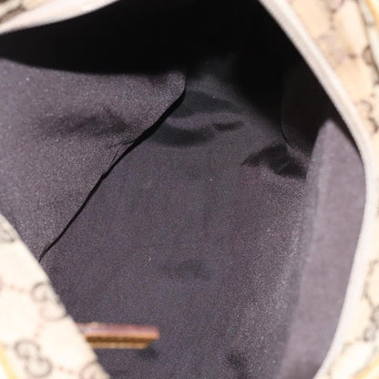 Gucci GUCCI GG Canvas Tote Bag Beige Silver 019 0402 Authentic th5862