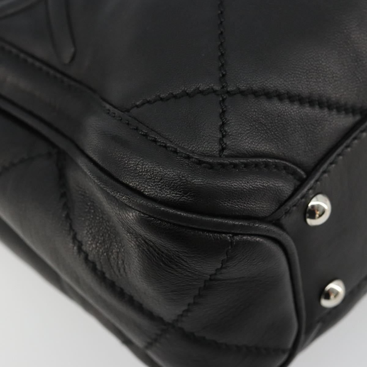 Salvatore Ferragamo Salvatore Ferragamo Hand Bag Leather Black Silver Authentic 178908A