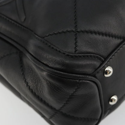 Salvatore Ferragamo Salvatore Ferragamo Hand Bag Leather Black Silver Authentic 178908A