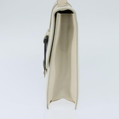 Gucci GUCCI Shoulder Bag Leather White Gold Authentic BA7470