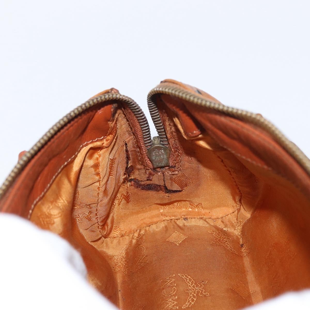 MCM MCM Logogram Vicetos Hand Bag PVC Leather Brown Gold Authentic bs31000