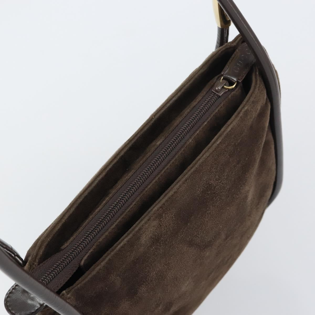 Gucci GUCCI Shoulder Bag Suede Brown Gold 000 2855 0550 0 Authentic 156851