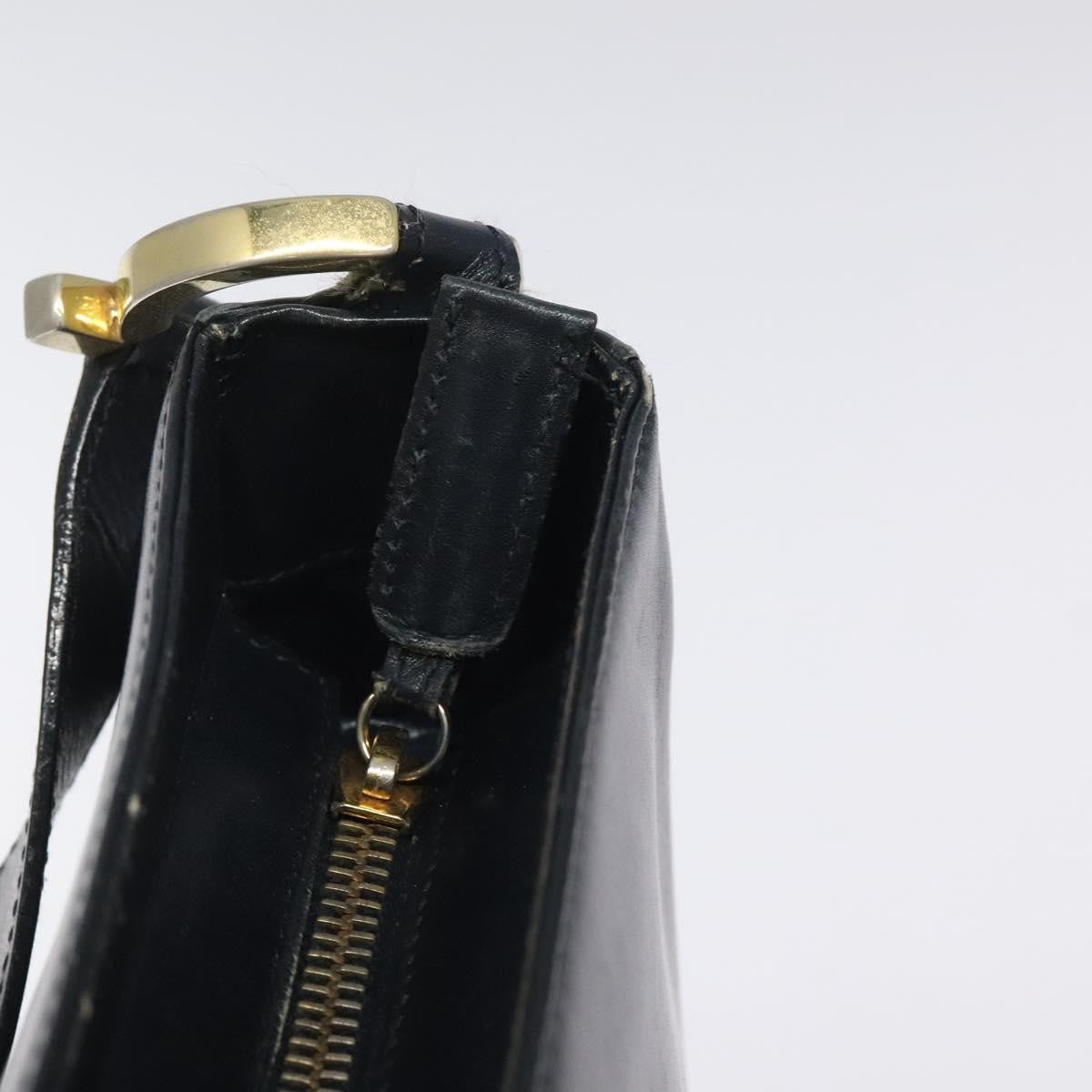 Salvatore Ferragamo Salvatore Ferragamo Shoulder Bag Leather Black Gold Authentic bs25932