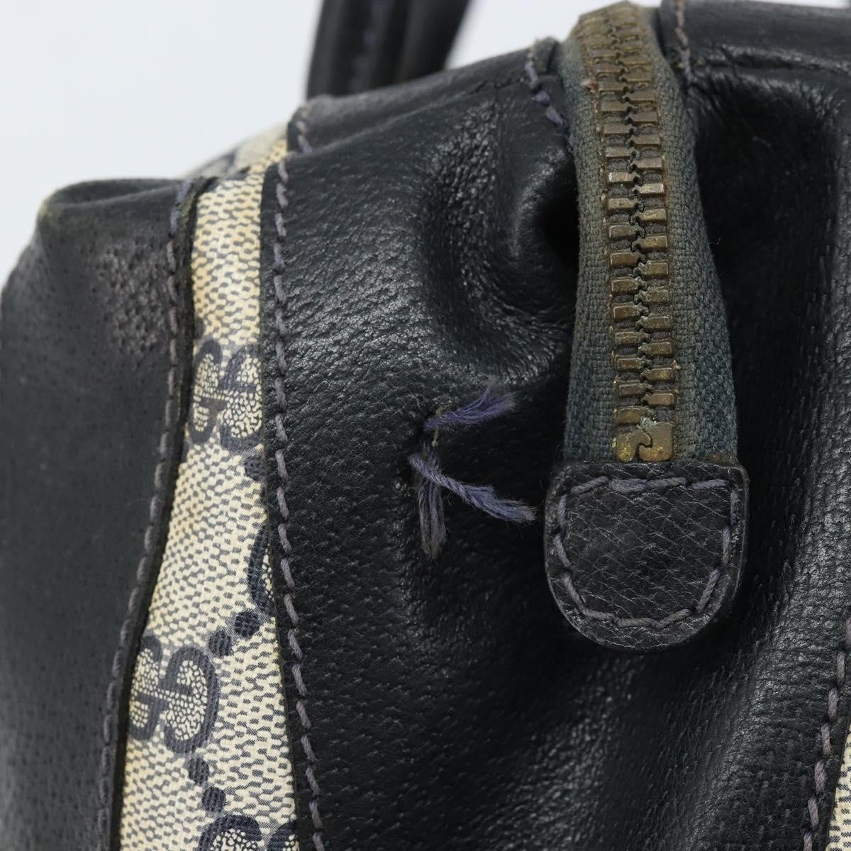Gucci GUCCI GG Supreme Hand Bag PVC Navy Gold Authentic YKZ165