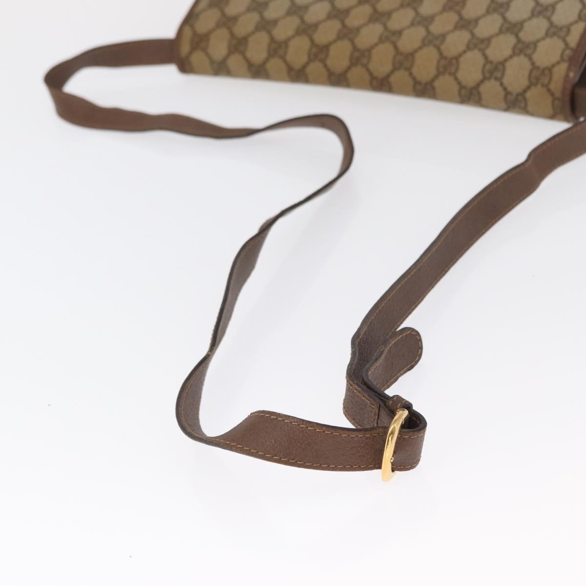 Gucci GUCCI GG Supreme Shoulder Bag PVC Beige Gold 004 115 6197 Authentic 162108