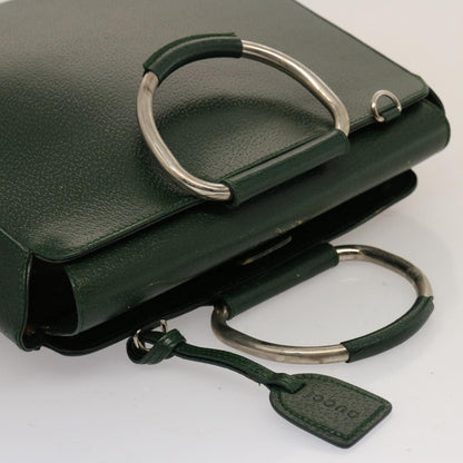 Gucci GUCCI Hand Bag Leather Green 000 2058 0307 Authentic 75505