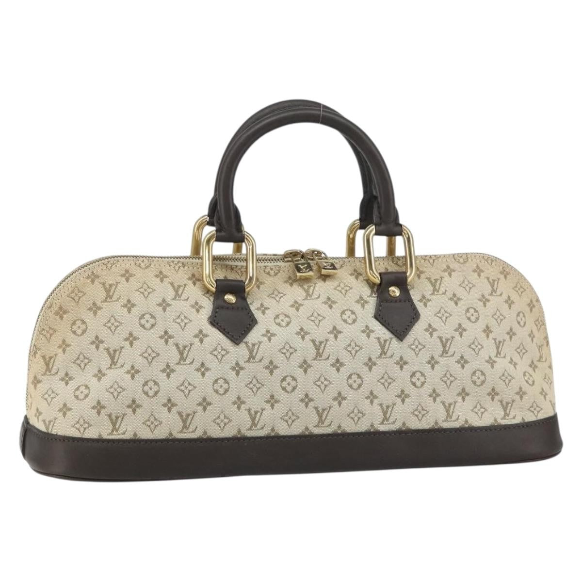 Louis Vuitton LOUIS VUITTON Monogram Mini Alma Ron Hand Bag Khaki M92206 LV Authentic 158341