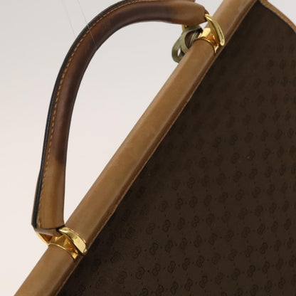 Gucci GUCCI Micro GG Canvas Hand Bag 2way Brown Gold Authentic 121561