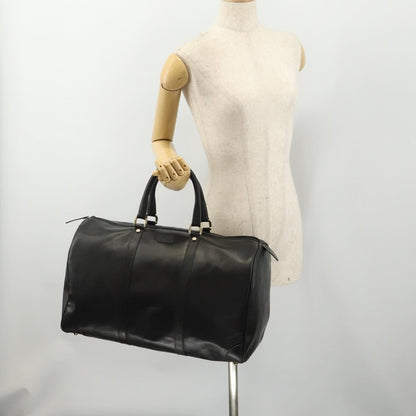 Valentino VALENTINO Boston Bag Leather Black Gold Authentic bs35030A