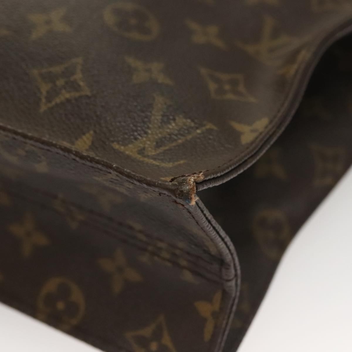 Louis Vuitton LOUIS VUITTON Monogram Sac Plat Hand Bag M51140 LV Authentic 135616